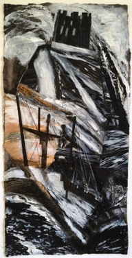 Ruined Castle & Wreck
Mixed media on Nepalese
paper,110 x 56cm Ruined Castle & Wreck
Mixed media on Nepalese
paper,110 x 56cm