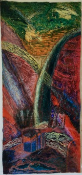 Deluge, Flood Through Mountains, Ruined Castle, Mixed Media on Nepalese
paper, 120 x 55cm Deluge, Flood Through Mountains, Ruined Castle, Mixed Media on Nepalese
paper, 120 x 55cm