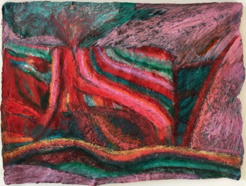 Pink Volcano
Mixed Media on
Nepalese Paper
21 x 28cm Pink Volcano
Mixed Media on
Nepalese Paper
21 x 28cm