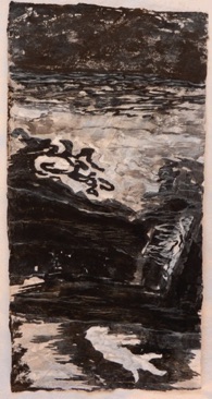 Drowned Dog
Ink on Nepalese paper
48 x 25cm