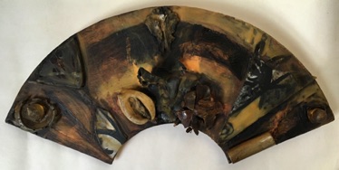 Fan Spangle of Existence
Wax
Found objects and mixed media, 28 x 56cm Fan Spangle of Existence
Wax
Found objects and mixed media, 28 x 56cm